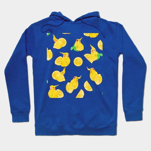 lemontiel - watercolor lemon cockatiel pattern Hoodie by FandomizedRose